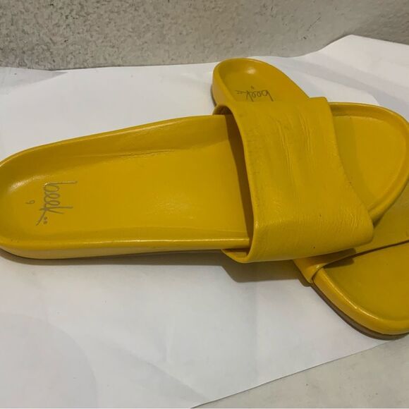 Beek Gallito Slide Sandals - Sunflower Yellow Leather size 9 - Picture 4 of 6